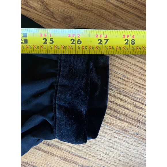 Hell Bunny Black Long Sleeve Velvet Bow Tie Mini Dress   Women's Plus Size 3XL - Picture 11 of 11